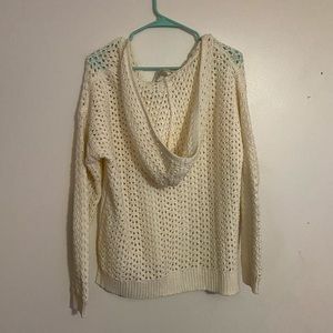 White see through hoodie